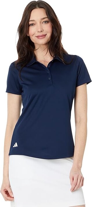 adidas Golf Performance Solid Short Sleeve Golf Polo Shirt Women's Clothing Collegiate Navy : XS, Polyester