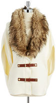 Thumbnail for your product : MICHAEL Michael Kors Faux Fur Accented Poncho