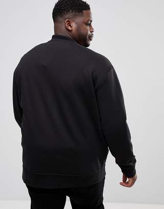 Polo Ralph Lauren Big & Tall Double Knit Jersey Bomber In Black