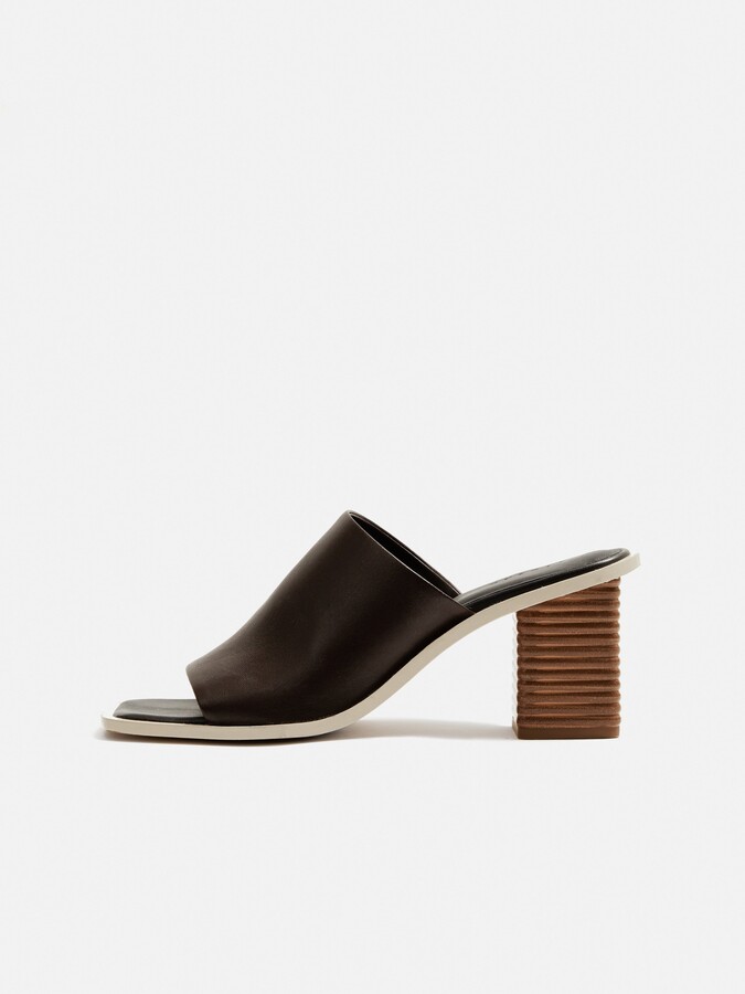 JigsawJigsaw Coop Stacked Heel Leather Mule ShopStyle