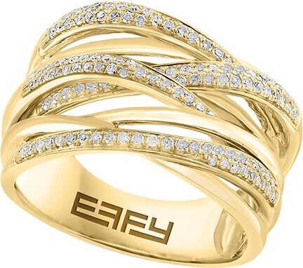 Effy Fine Jewelry Gold Over Silver 0.47 ct. tw. Diamond Ring
