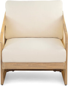East Urban Home Royal Wood Textilene Club Chair