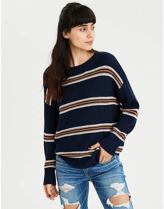 ae striped jegging pullover