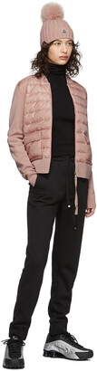 Moncler Pink Down Knit Combo Jacket