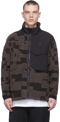 Nike Black & Brown Sportswear Therma-FIT Jacket - ShopStyle