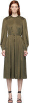 Thumbnail for your product : Situationist Khaki Silk Long Sleeve Dress