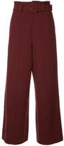 Thumbnail for your product : G.V.G.V. Cady belted wide leg trousers