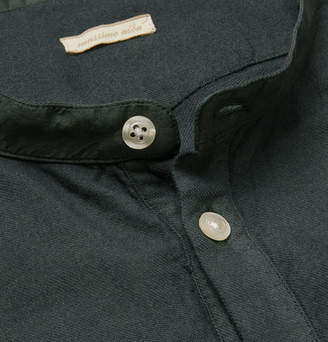 Massimo Alba Grandad-Collar Modal And Cotton-Blend Twill Half-Placket Shirt