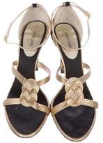 Thumbnail for your product : Roberto Cavalli Metallic Leather Sandals