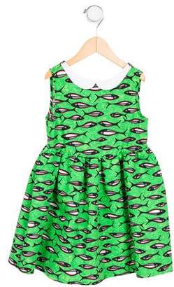 Stella Jean Girls' Ninfea Fish Print Dress w/ Tags