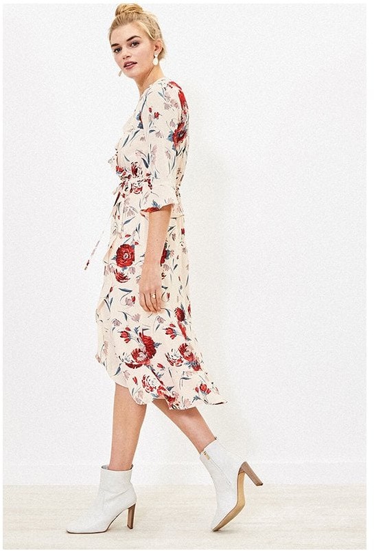 oasis tiger wrap dress