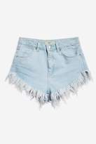 Thumbnail for your product : Topshop Womens Bleach Fray Kiri Shorts - Bleach Denim
