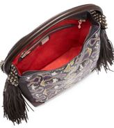 Thumbnail for your product : Christian Louboutin Eloise Empire Studded Snake-Print Leather Hobo Bag