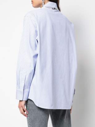 Alexander Wang zip detail striped shirt