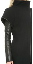 Thumbnail for your product : Gareth Pugh Wool & Leather Coat