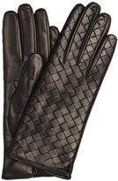 Thumbnail for your product : All Gloves vino red woven leather glove with cashmere lining