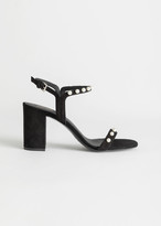 Thumbnail for your product : And other stories Pearl Studded Suede Heeled Sandals