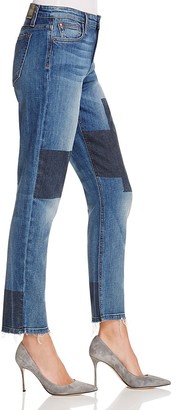 Joe's Jeans Ex Lover Patchwork Cropped Straight Leg Jeans in Jenni