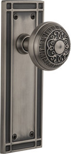 Nostalgic Warehouse Mission Plate with Egg & Dart Door Knob