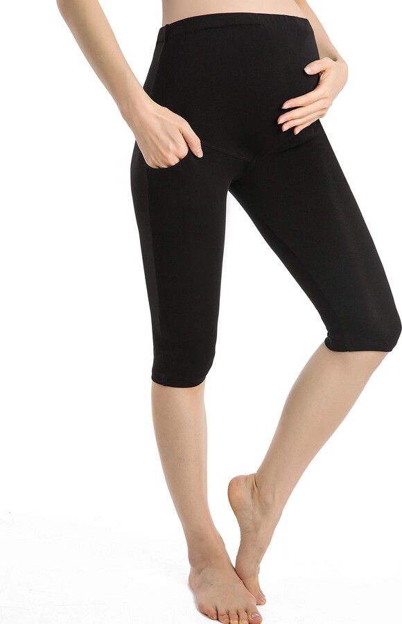  Hi Clasmix Maternity Leggings Over The Belly Butt Lift - Buttery  Soft Non-See-Through Workout Pregnancy Leggings