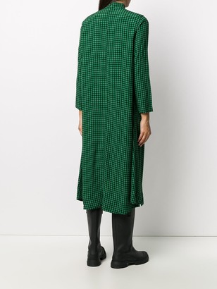 Ganni Gingham Mid-Length Dress