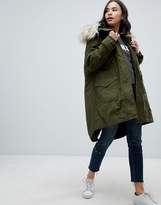 Thumbnail for your product : ASOS Design Oversized Parka With Padded Liner