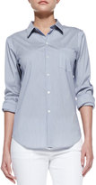 Thumbnail for your product : Theory Perfect Poplin Button-Down Shirt, Blue-White