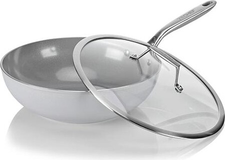 Techef CeraTerra Collection 12" Wok/Stir-Fry Pan with Lid