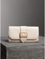 Thumbnail for your product : Burberry Textured Leather Continental Wallet, Grey