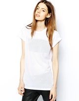 Thumbnail for your product : ASOS Boyfriend T-Shirt in Open Mesh