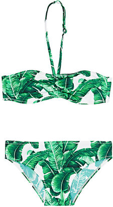 Dolce & Gabbana Banana-Leaf-Print Halter Bikini