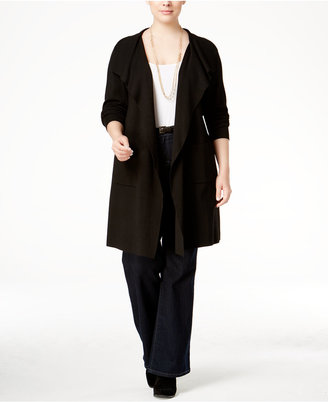 INC International Concepts Plus Size Draped Duster Cardigan, Only at Macy's