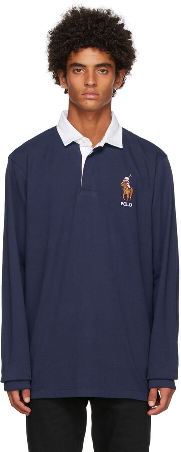 polo ralph lauren rugby shirt black 