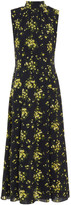 Thumbnail for your product : Emilia Wickstead Joelle Pleated Floral-print Textured Georgette Midi Dress