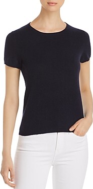 C By Bloomingdale's Cashmere C by Bloomingdale's Short-Sleeve Cashmere Sweater - 100% Exclusive