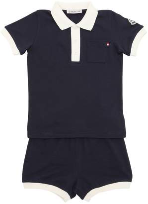 Moncler Cotton Piqué Polo Shirt & Shorts