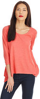 Thumbnail for your product : Eileen Fisher Three Quarter Sleeve Sharkbite Top