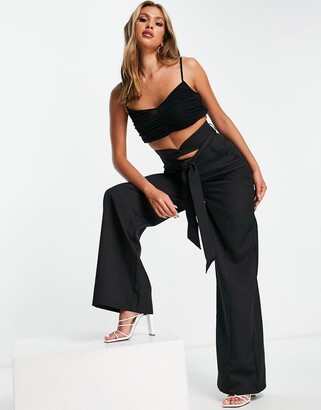 Belt Wide Leg Pants | Shop the world's largest collection of fashion 