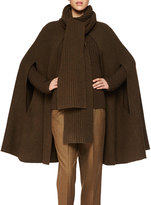 Thumbnail for your product : Michael Kors Merino/Cashmere Ribbed Scarf-Collar Cape