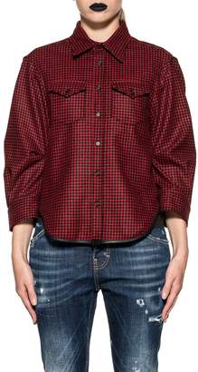 DSQUARED2 Red/black Checked Wool Shirt