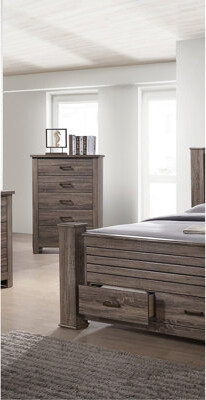 Red Barrel Studio Natural Finish Striking Wooden Chest Of Drawers For Bedroom Storage Rustic And Contemporary Style.