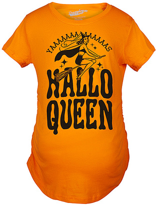 Orange 'Hallo Queen' Maternity Tee