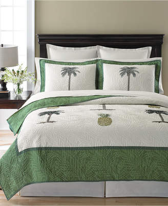 Martha Stewart Collection Cotton Pineapple Tropic King Quilt, Only at Macy's