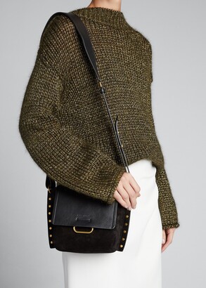 Isabel Marant Kleny Leather Studded Shoulder Bag