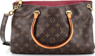 Louis Vuitton Pallas MM Monogram Canvas & Brown Leather Tote Shoulder Bag  Pre owned ref.674021 - Joli Closet