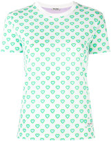 Miu Miu - t-shirt imprimé à empiècement - women - coton/Polyamide - S