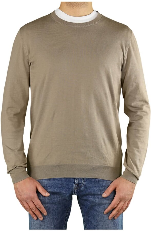 brown crewneck jumper