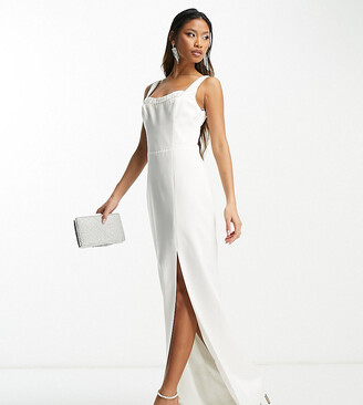 Victoria Deep V Lace Up Corset Waist Belt Midi Boydcon Dress White – ShopAA