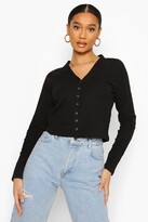 Thumbnail for your product : boohoo Button Through Cropped Top