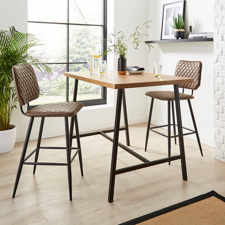 Dunelm Vixen Large Bar Table Oak Effect Brown ShopStyle